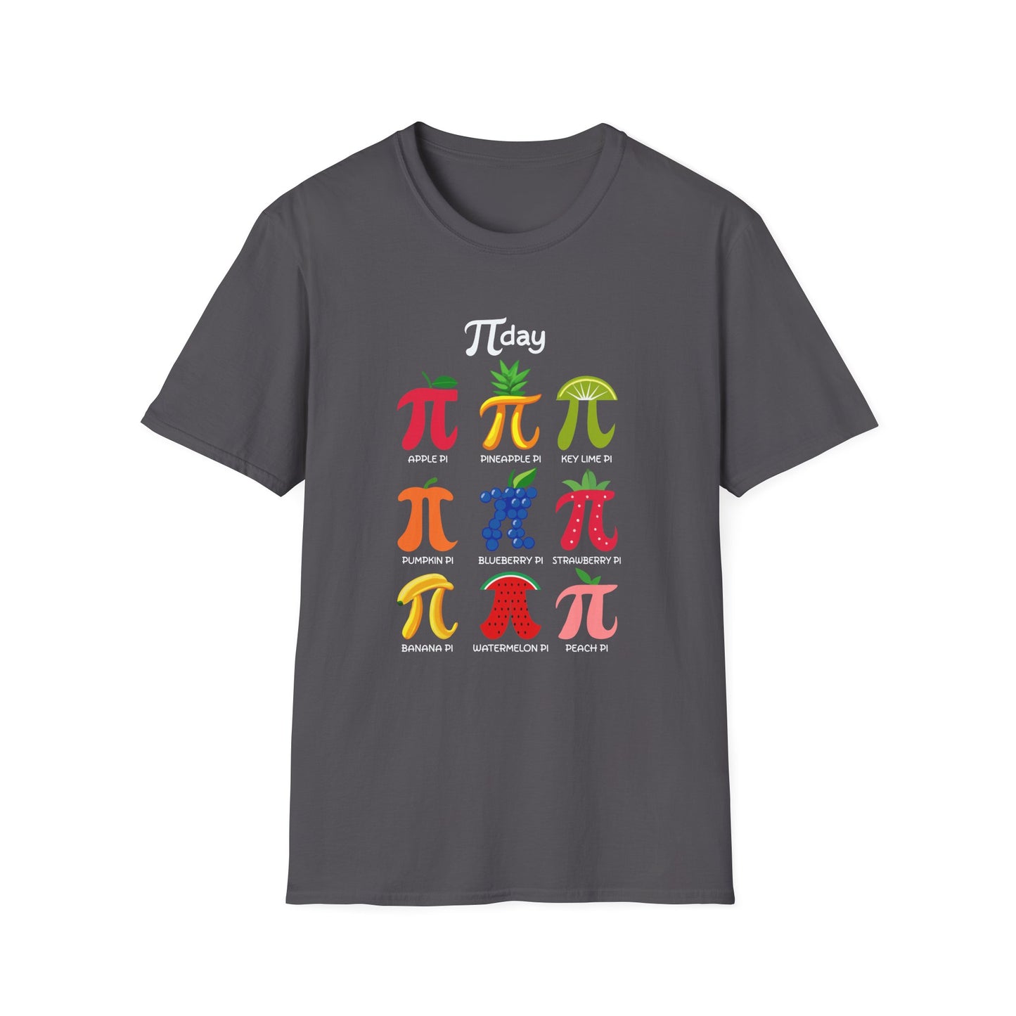 Funny Fruit Pi Day T-Shirt - Ideal Gift for Math Teachers with Pi Symbol