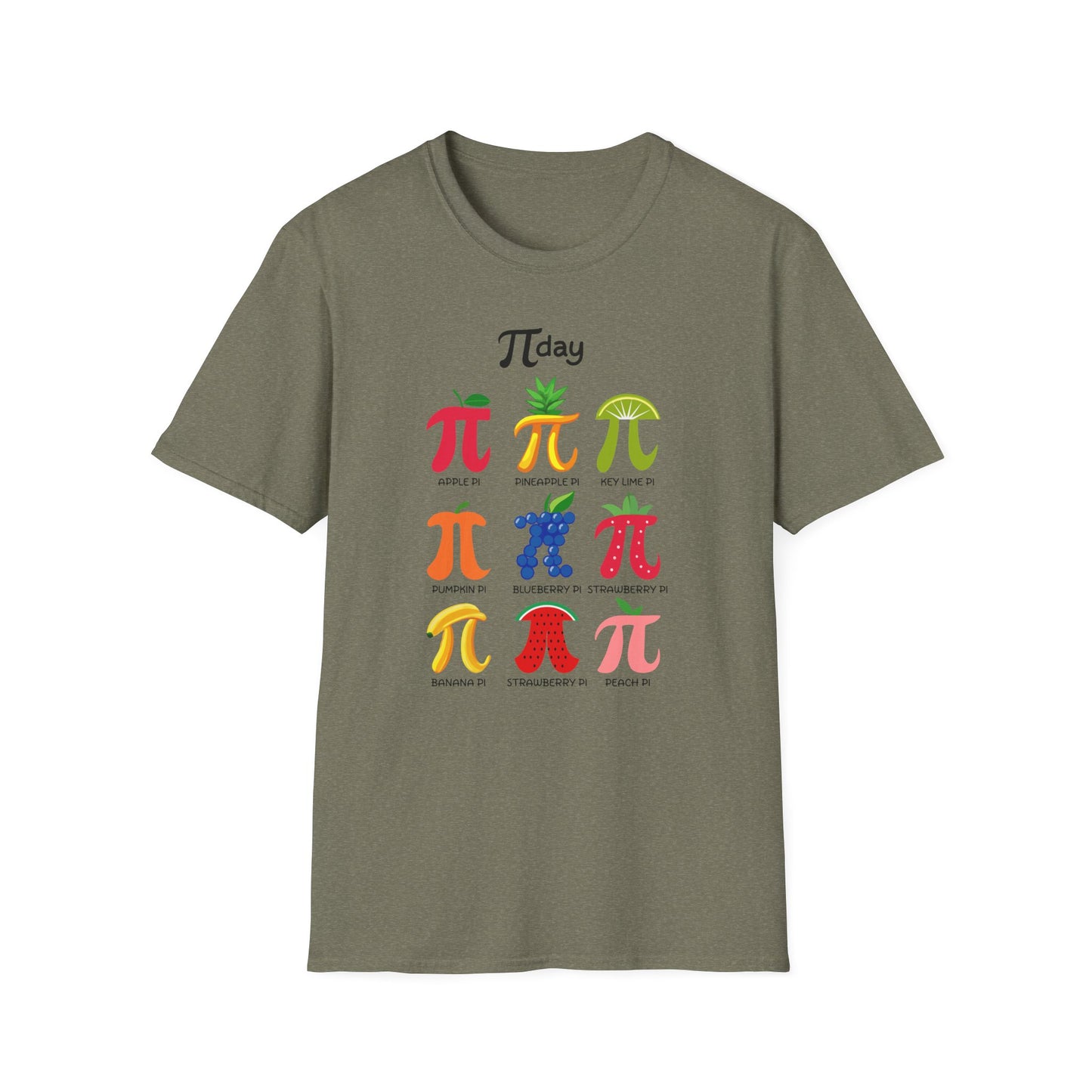 Funny Fruit Pi Day T-Shirt - Ideal Gift for Math Teachers with Pi Symbol