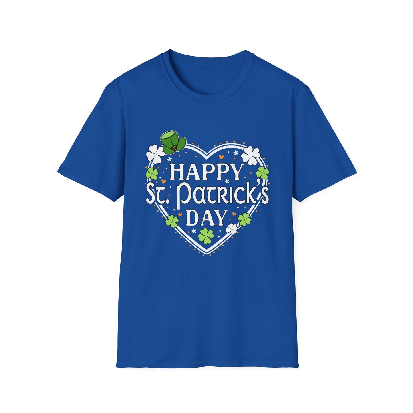 Happy St. Patrick's Day Festive Heart Shape with Shamrocks T-Shirt