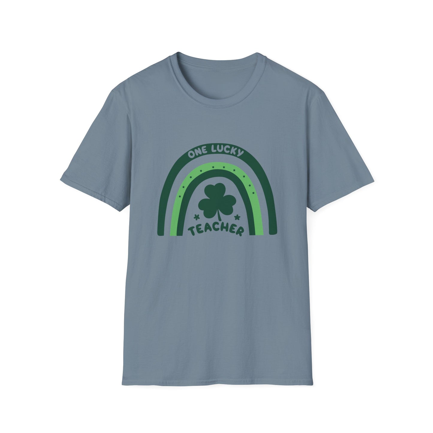 One Lucky Teacher Rainbow Doodle Tee: Perfect for St. Patrick's Day Fun!