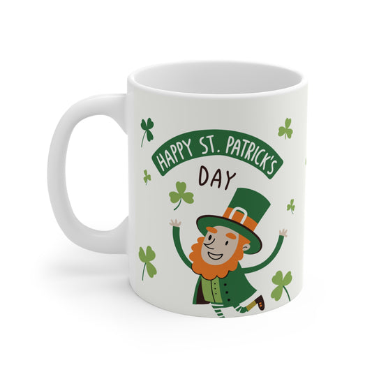 Happy St. Patrick's Day Jolly Leprechaun Coffee Mug (11oz)