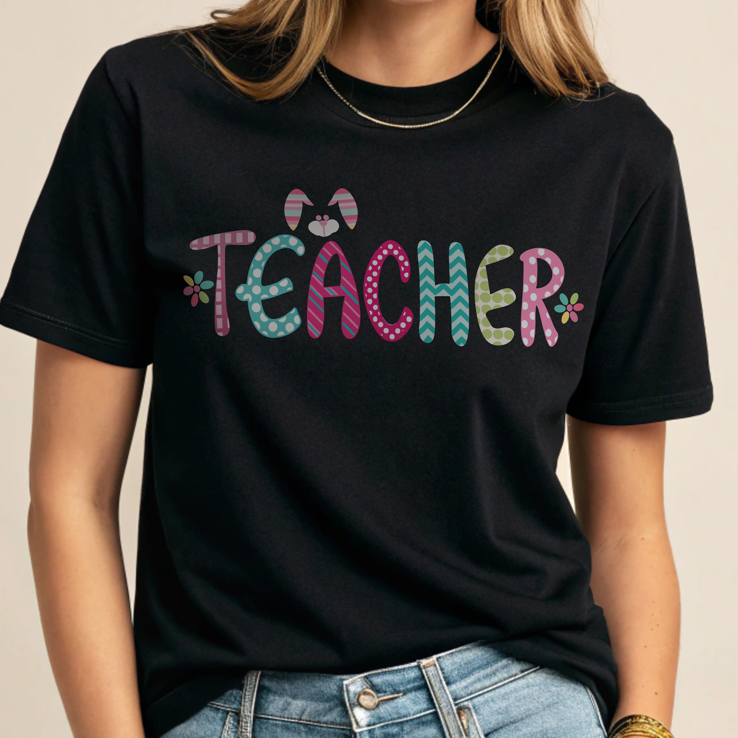 Teacher Easter Letters T-Shirt – The Perfect Easter Gift for Teachers!