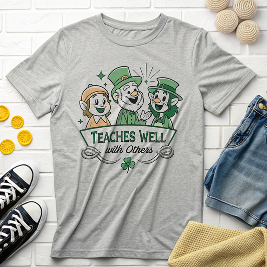 Teaches Well with Others Nostalgic Irish T-Shirt