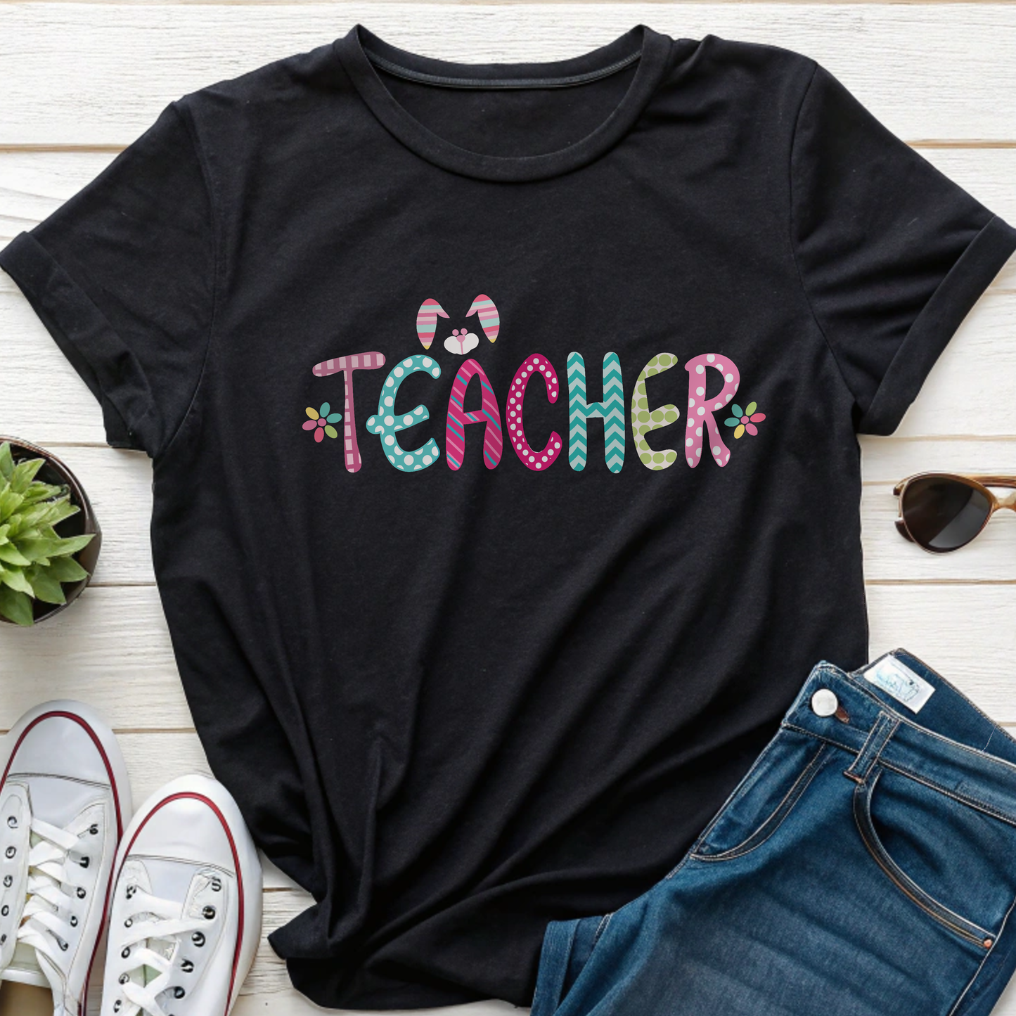 Teacher Easter Letters T-Shirt – The Perfect Easter Gift for Teachers!