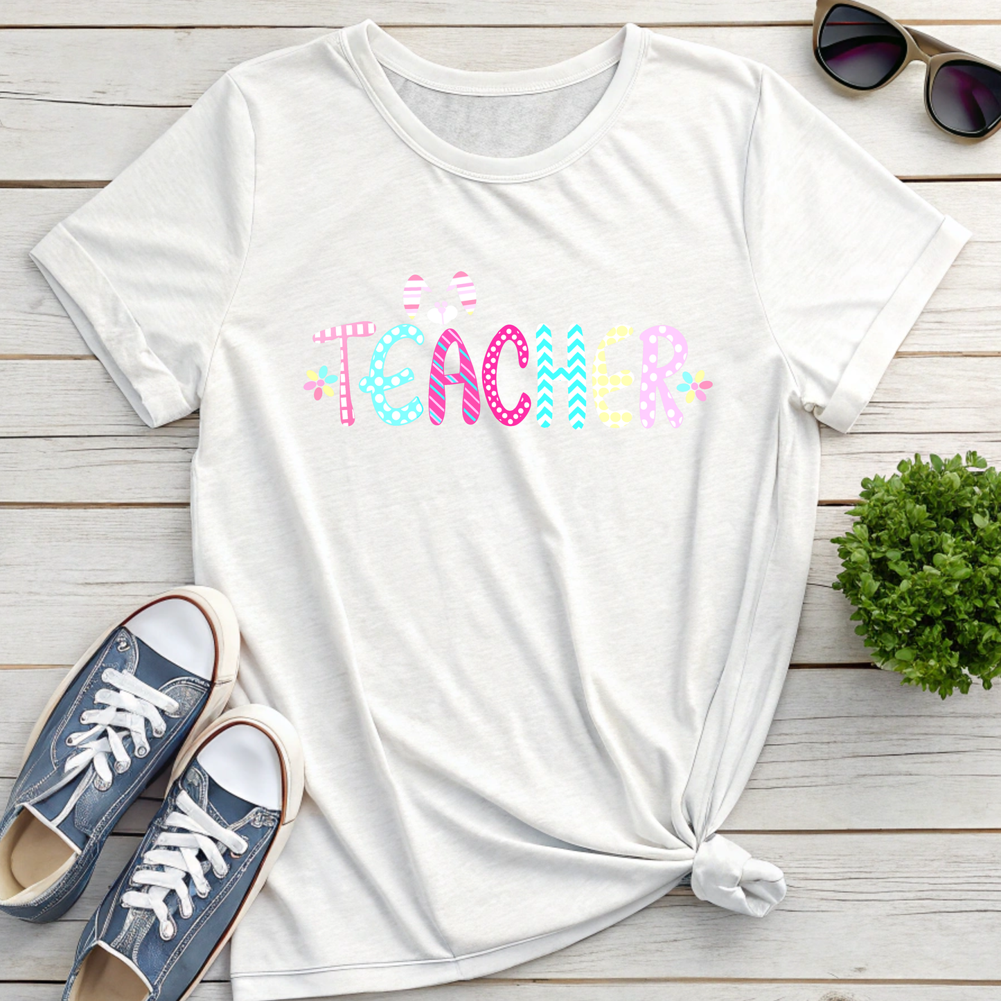 Teacher Easter Letters T-Shirt – The Perfect Easter Gift for Teachers!
