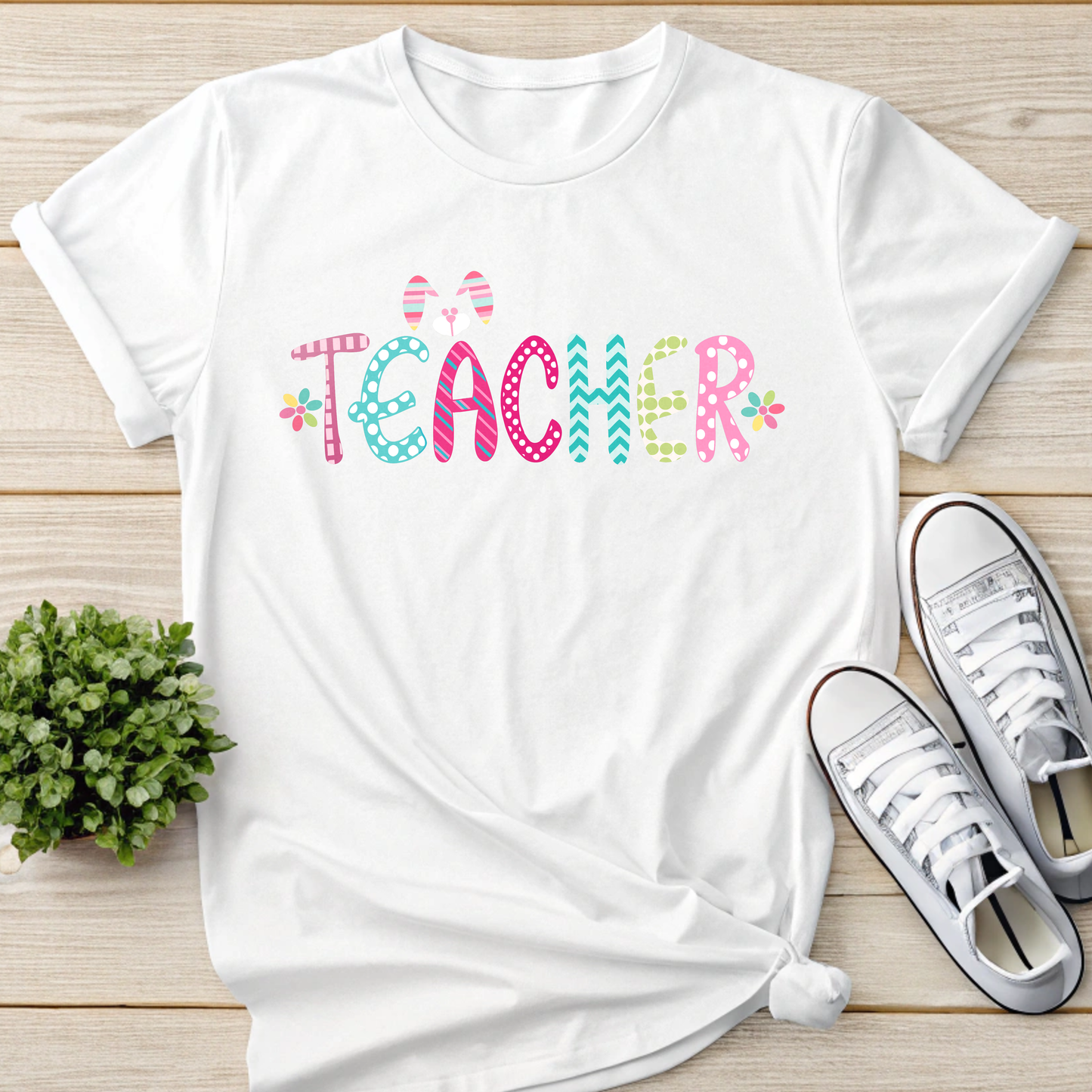 Teacher Easter Letters T-Shirt – The Perfect Easter Gift for Teachers!