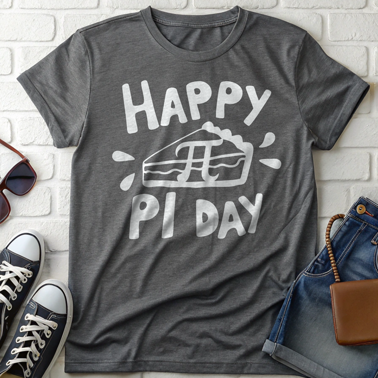 Happy Pi Day T-Shirt - Perfect Gift for Teachers with Pie Slice & Pi Symbol!