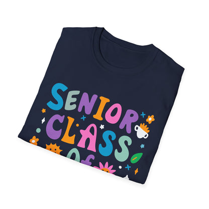 Senior Class of 2025 T-Shirt, Fun Color Letters, Senior Graduation