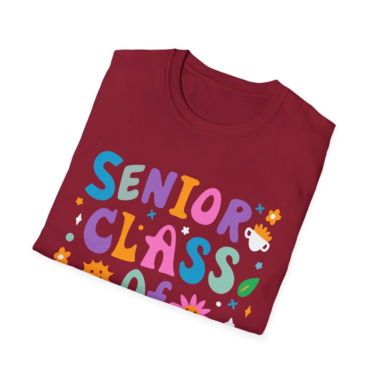 Senior Class of 2025 T-Shirt, Fun Color Letters, Senior Graduation