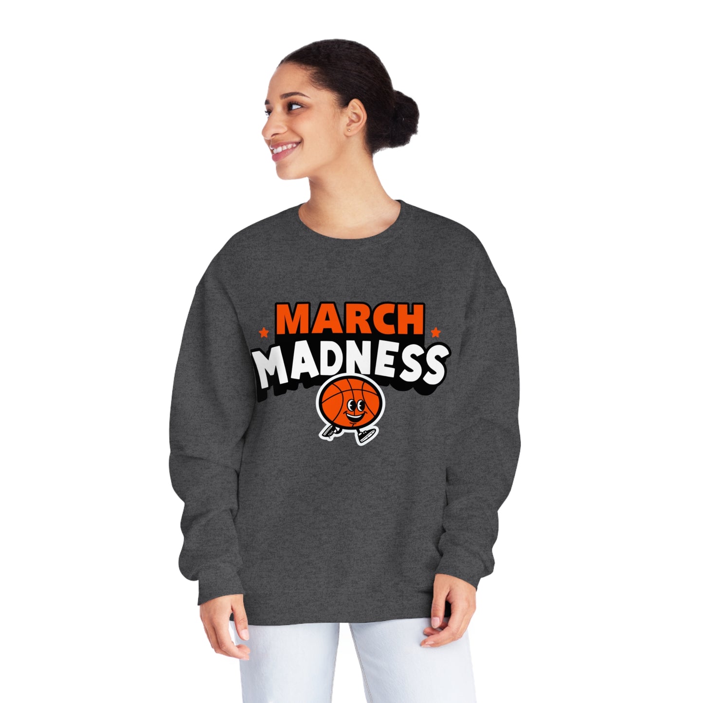 March Madness Ball Guy Sweatshirt, Funny Basketball Crewneck Sweatshirt