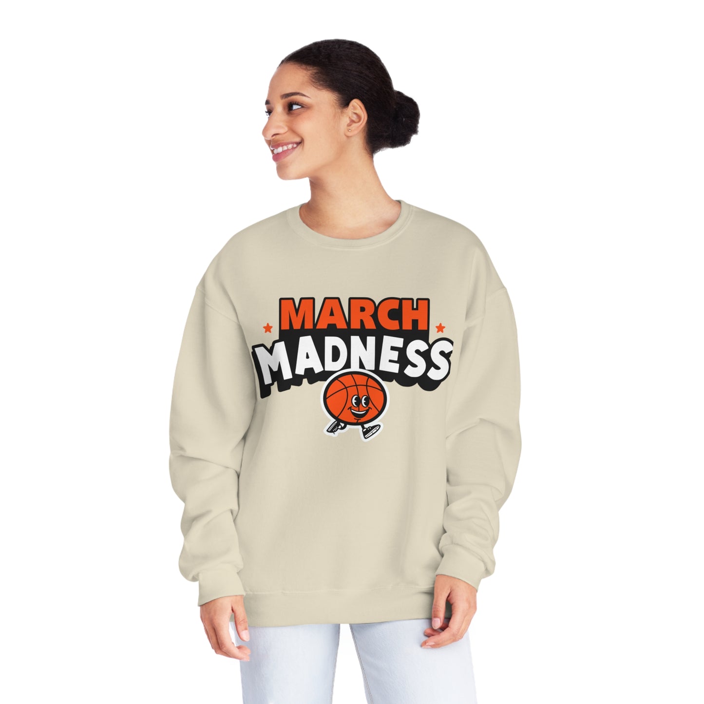 March Madness Ball Guy Sweatshirt, Funny Basketball Crewneck Sweatshirt