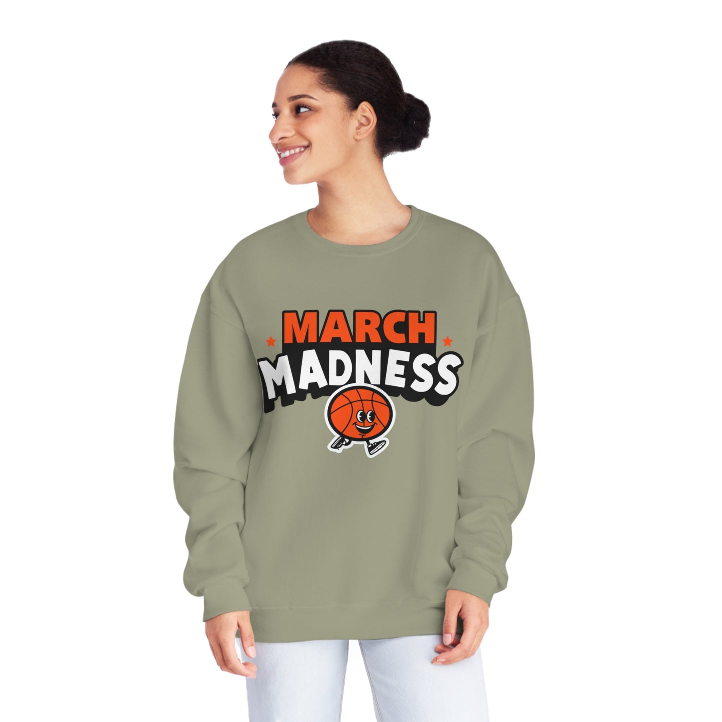 March Madness Ball Guy Sweatshirt, Funny Basketball Crewneck Sweatshirt