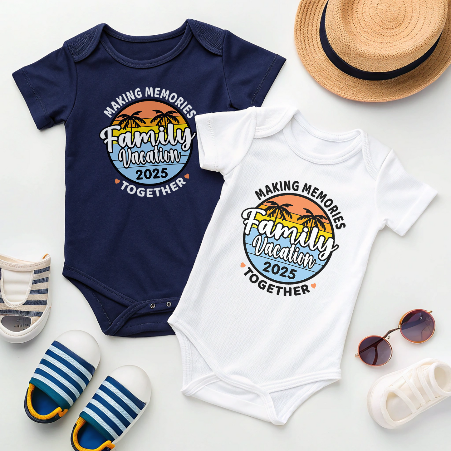 Family Vacation Making Memories Baby Onesie | Summer Vacation 2025