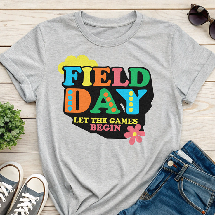 Field Day Fun - Let the Games Begin T-Shirt: Retro and Colorful Design!