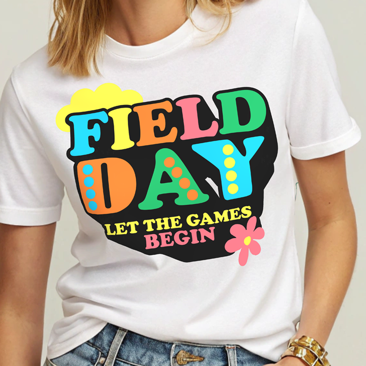 Field Day Fun - Let the Games Begin T-Shirt: Retro and Colorful Design!