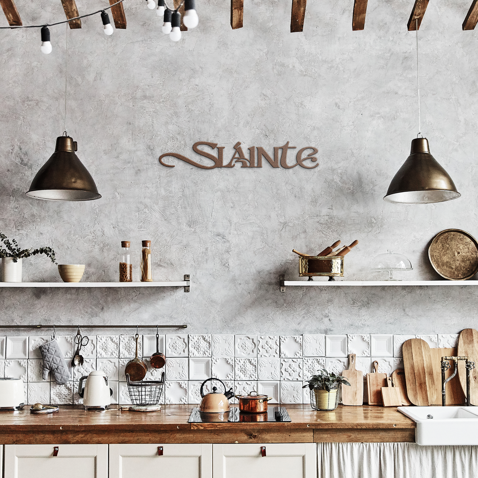 Slainte_Metal_Bar_Sign_Cheers_to_Good_H_Copper_Rustic_Kitchen_Mockup.png