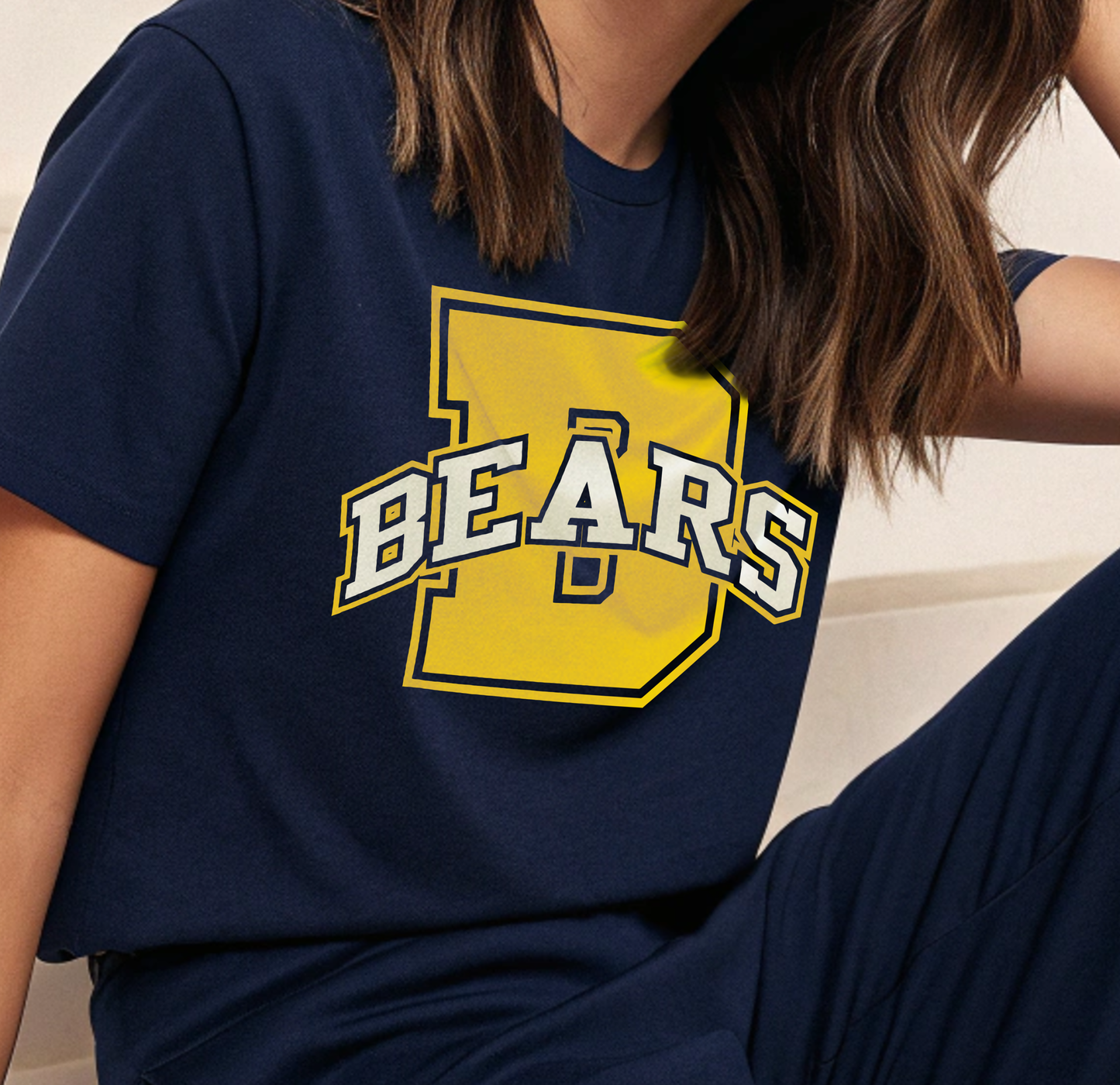 Spirit Shirt Softstyle T-shirt with Collegiate Letter and Mascot Name