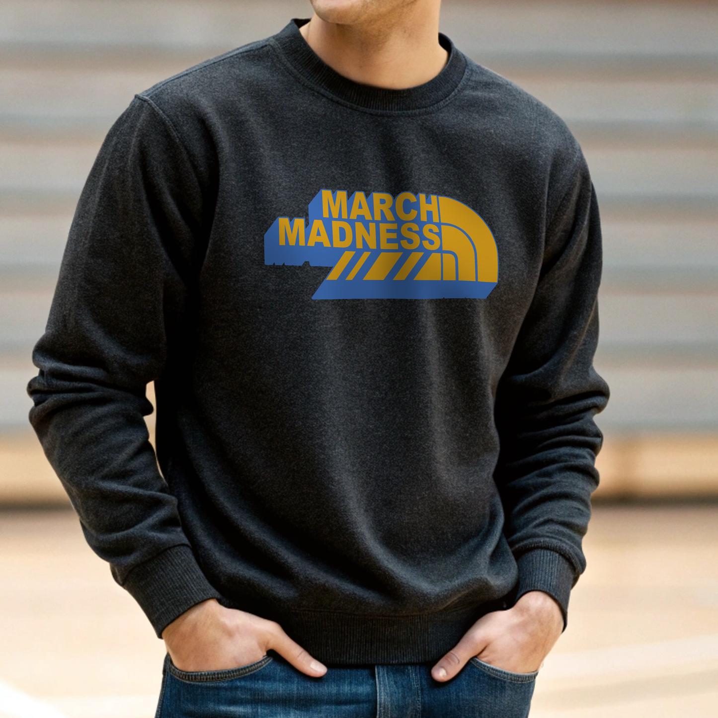 March Madness Logo Crewneck Sweatshirt-Customize with Your Team Colors