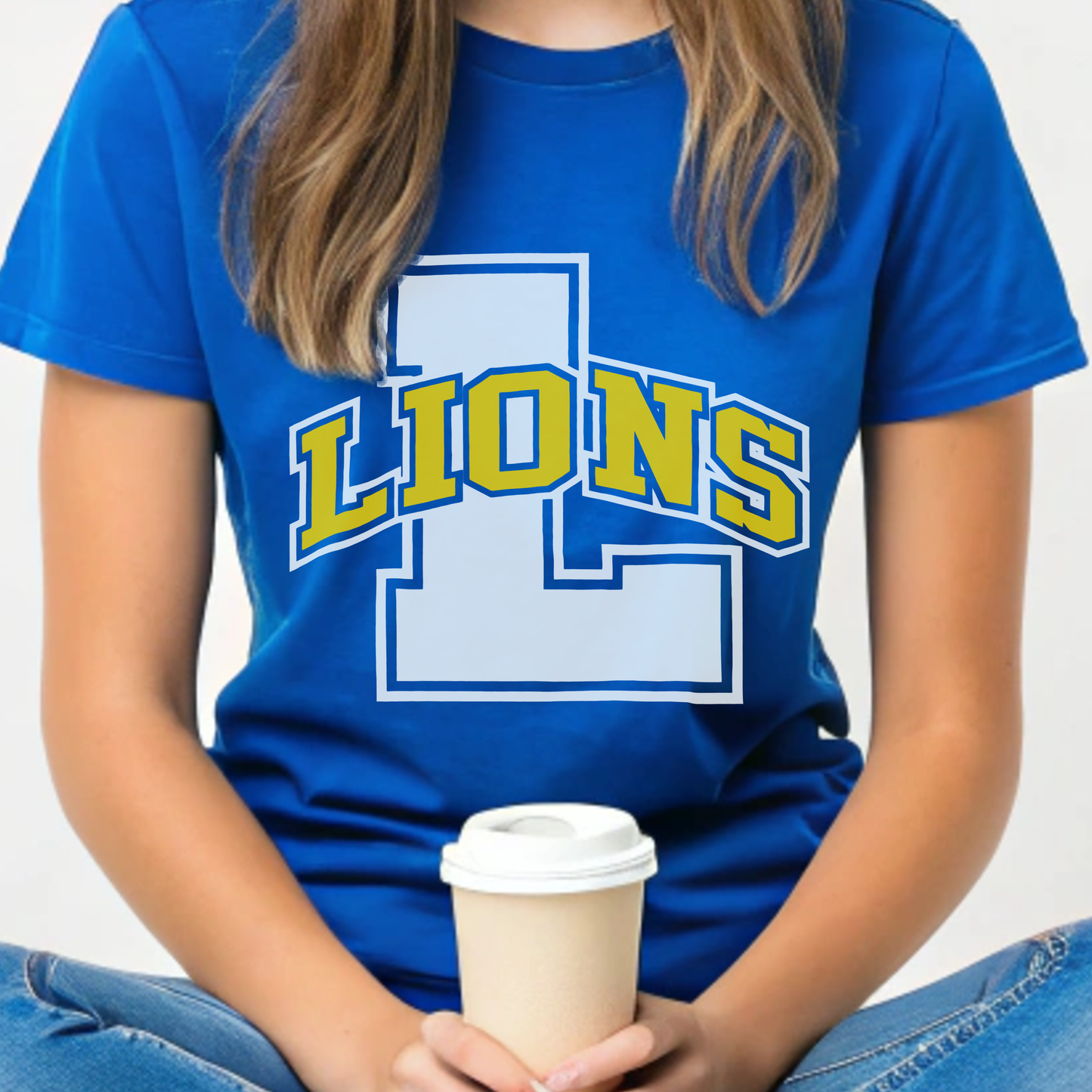 Spirit Shirt Softstyle T-shirt with Collegiate Letter and Mascot Name